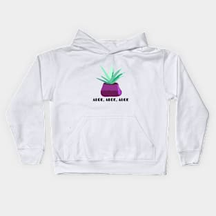 Funny Plant Series: Aloe, Aloe, Aloe Kids Hoodie